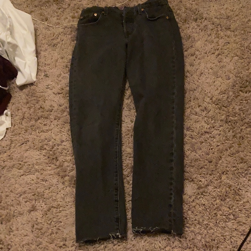 Dark wash Levi 501 jeans